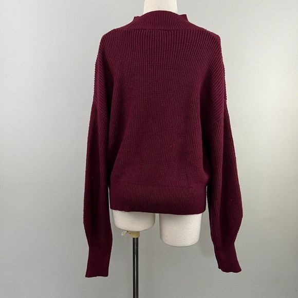 NWT ELODIE‎ Red Wine Knit Turtle Neck Sweater (M) - Picture 5 of 8